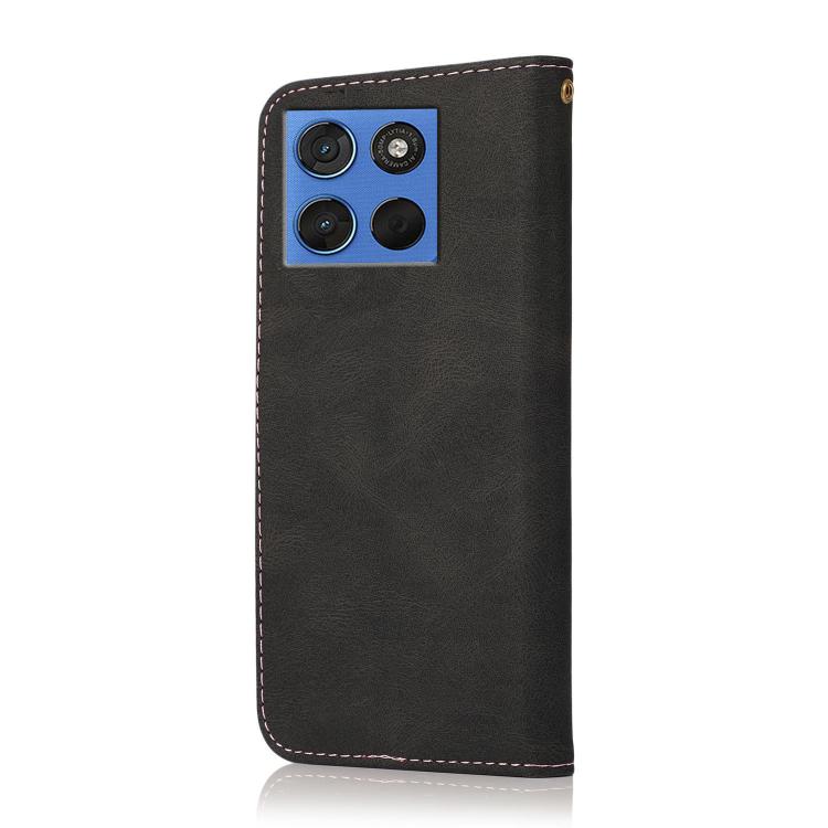 For Motorola Moto G57 5G Dual-color Stitching Leather Phone Case