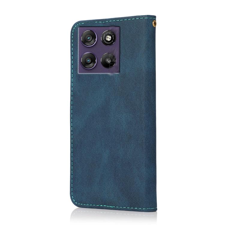 For Motorola Moto G67 Power 5G Dual-color Stitching Leather Phone Case