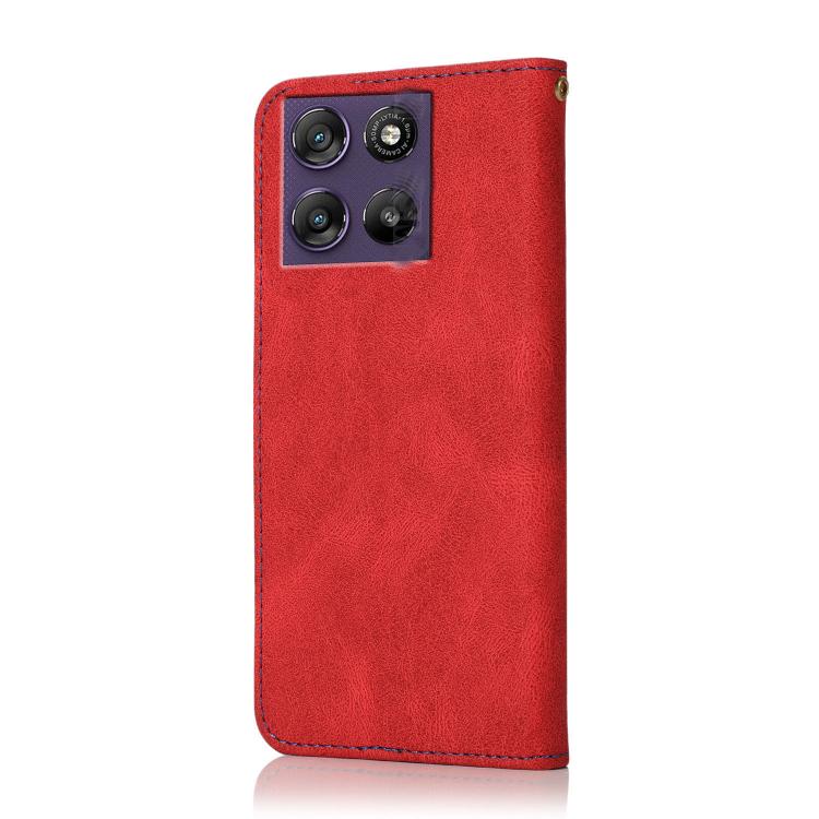 For Motorola Moto G67 Power 5G Dual-color Stitching Leather Phone Case