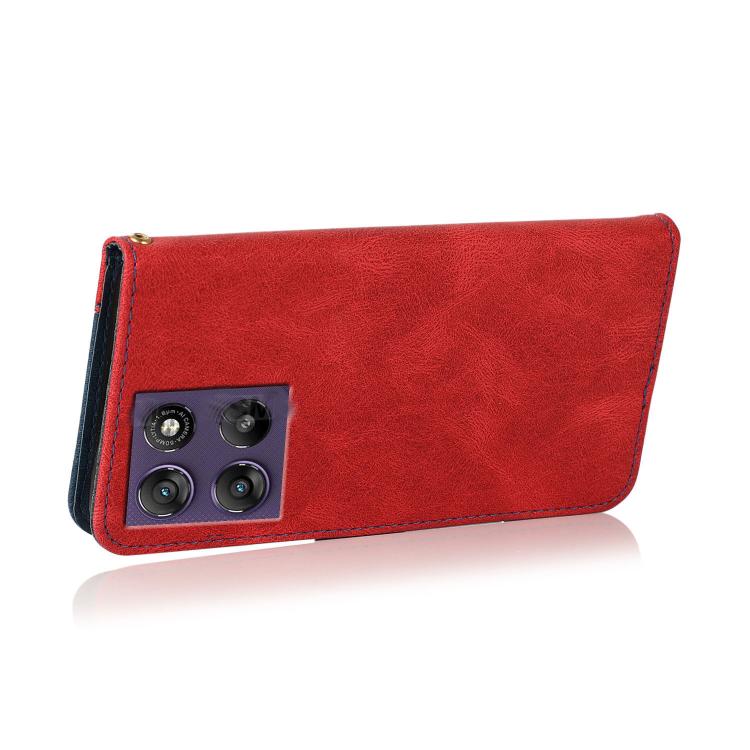 For Motorola Moto G67 Power 5G Dual-color Stitching Leather Phone Case