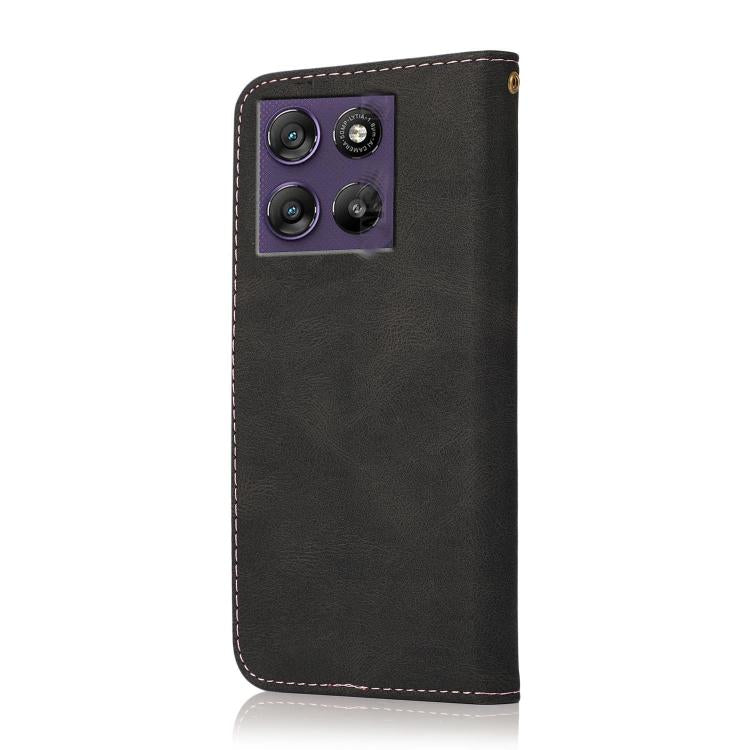 For Motorola Moto G67 Power 5G Dual-color Stitching Leather Phone Case