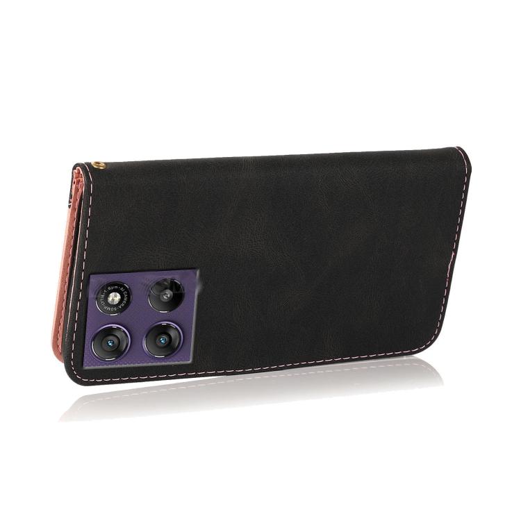 For Motorola Moto G67 Power 5G Dual-color Stitching Leather Phone Case
