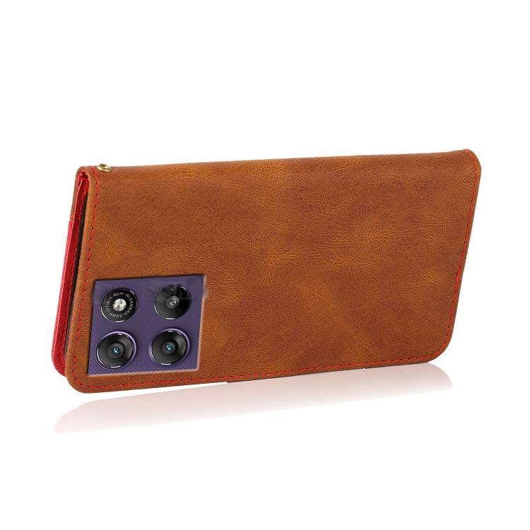 For Motorola Moto G67 Power 5G Dual-color Stitching Leather Phone Case