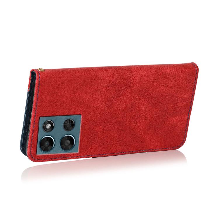 For Motorola Moto G Play 2025 Dual-color Stitching Leather Phone Case