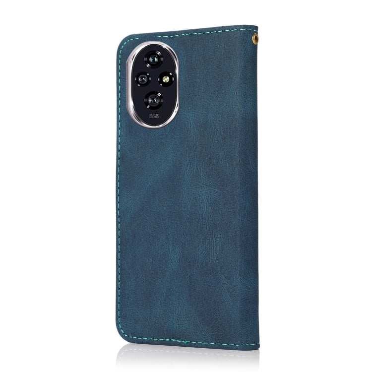 For Honor 200 Pro Dual-color Stitching Leather Phone Case