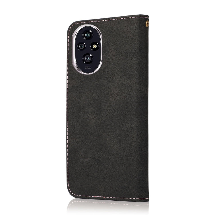 For Honor 200 Pro Dual-color Stitching Leather Phone Case