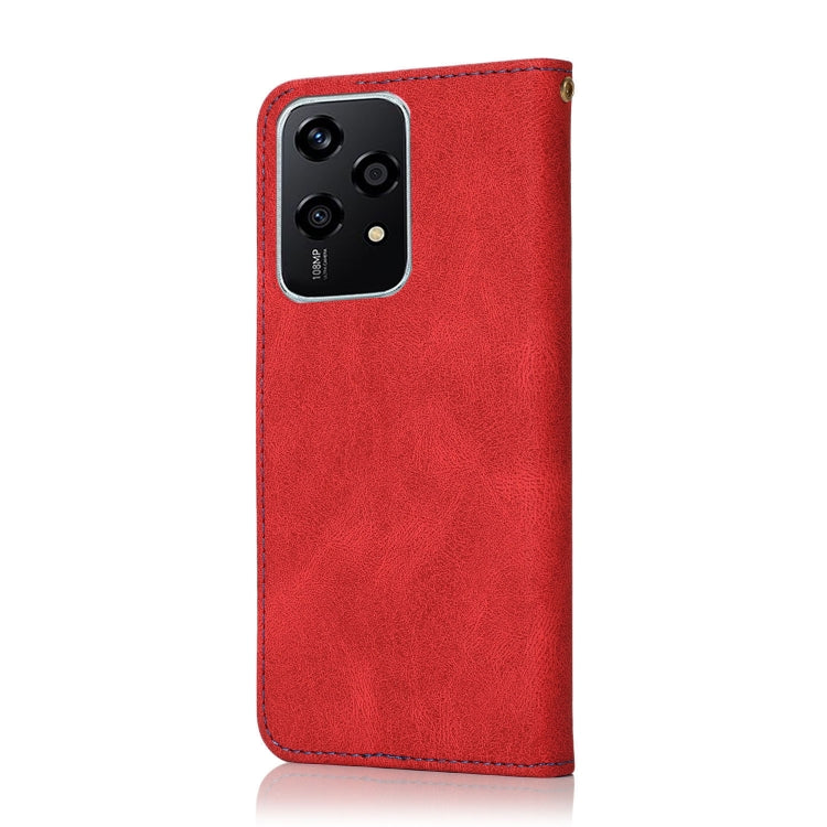 For Honor 200 Lite Global Dual-color Stitching Leather Phone Case