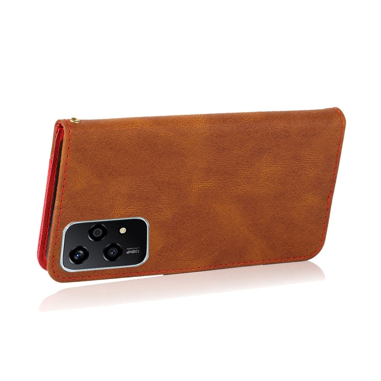 For Honor 200 Lite Global Dual-color Stitching Leather Phone Case