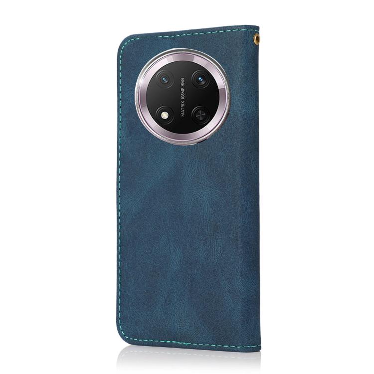 For Honor X9C Dual-color Stitching Leather Phone Case