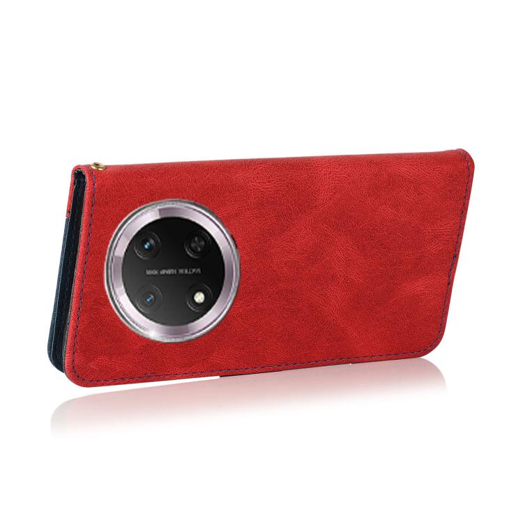 For Honor X9C Dual-color Stitching Leather Phone Case