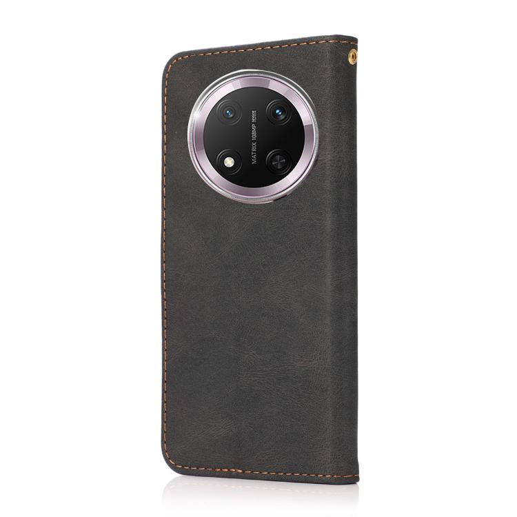 For Honor X9C Dual-color Stitching Leather Phone Case