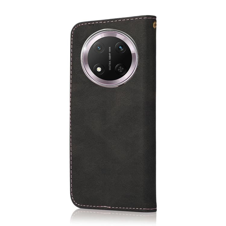 For Honor X9C Dual-color Stitching Leather Phone Case