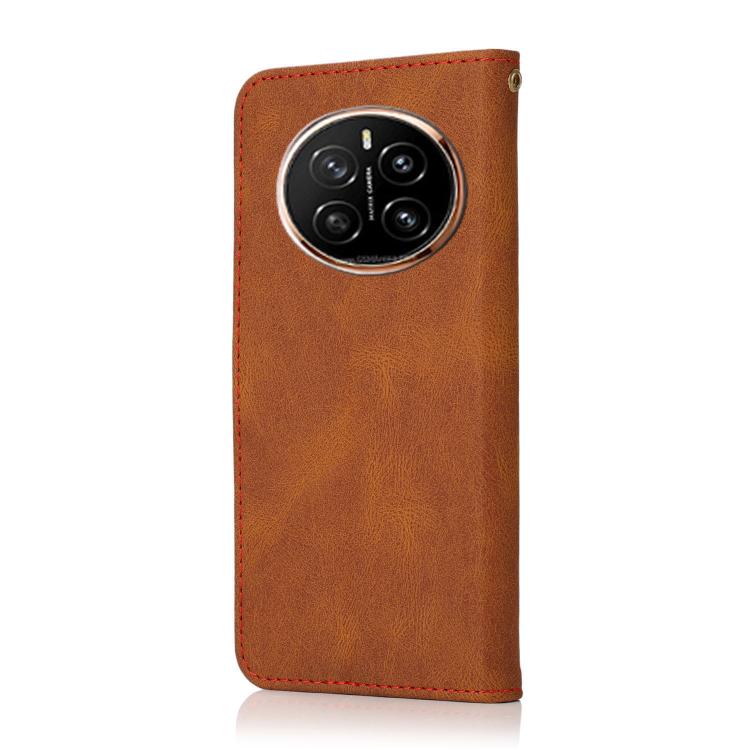 For Honor Magic7 Dual-color Stitching Leather Phone Case