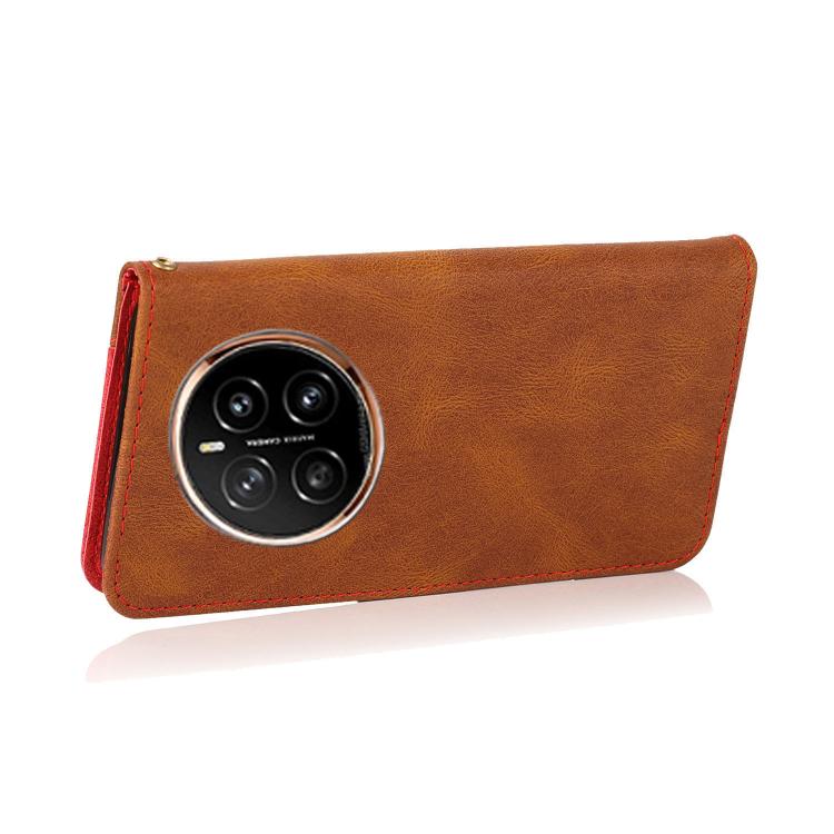 For Honor Magic7 Dual-color Stitching Leather Phone Case