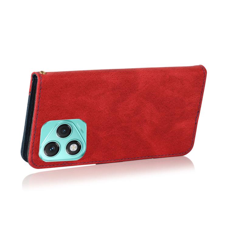 For Honor 400 Lite Global Dual-color Stitching Leather Phone Case