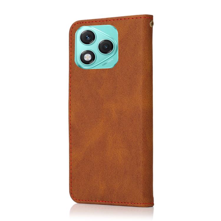 For Honor 400 Lite Global Dual-color Stitching Leather Phone Case