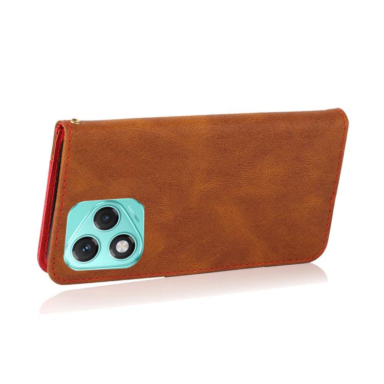 For Honor 400 Lite Global Dual-color Stitching Leather Phone Case