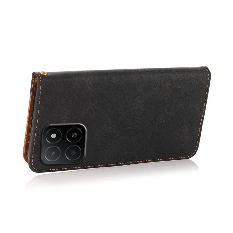 For Honor X5b Dual-color Stitching Leather Phone Case