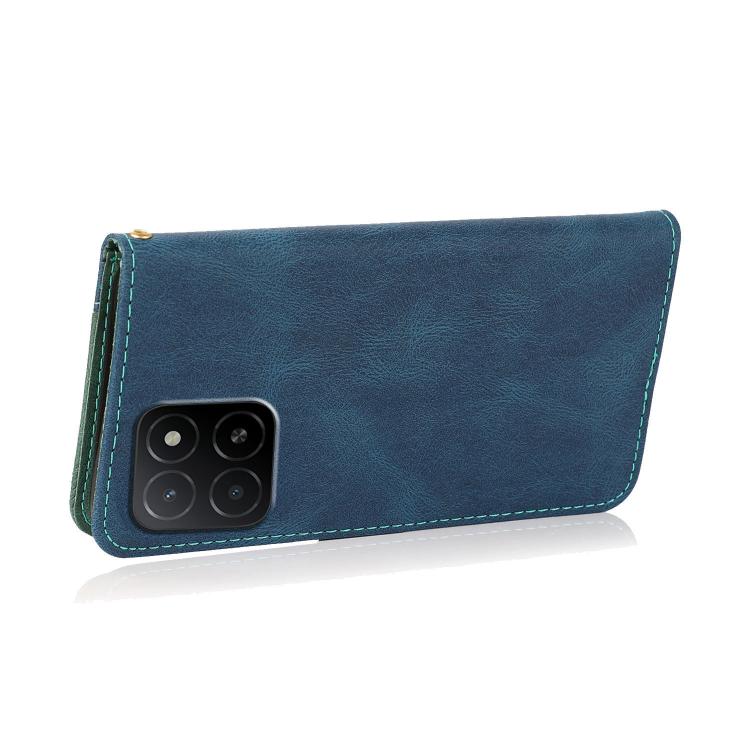 For Honor X5b Plus Dual-color Stitching Leather Phone Case
