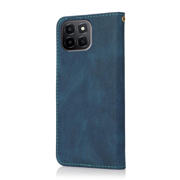 For Honor X6c 4G Dual-color Stitching Leather Phone Case
