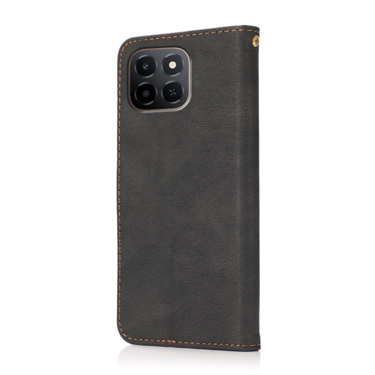 For Honor X6c 4G Dual-color Stitching Leather Phone Case
