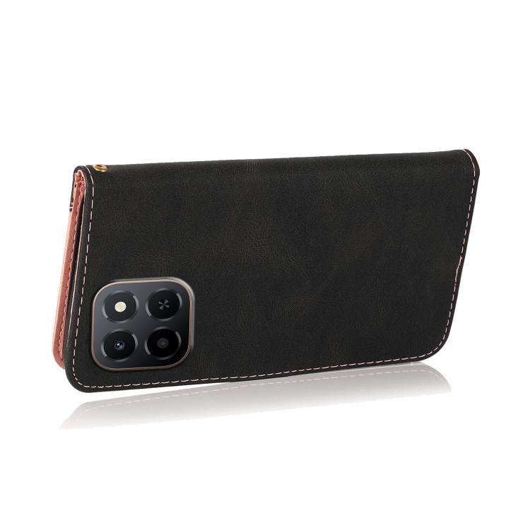 For Honor X6c 4G Dual-color Stitching Leather Phone Case