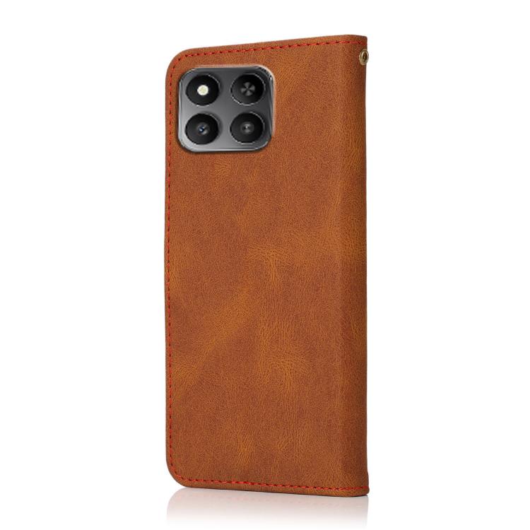 For Honor 400 Smart 5G Dual-color Stitching Leather Phone Case