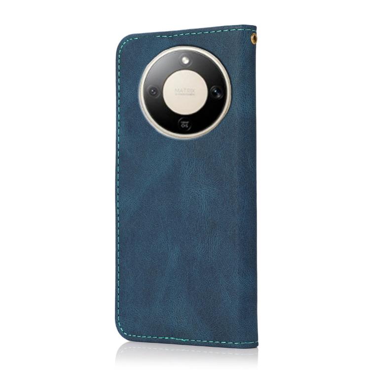For Honor X9d 5G Dual-color Stitching Leather Phone Case