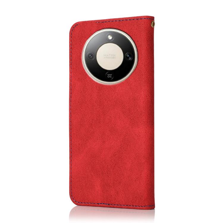 For Honor X9d 5G Dual-color Stitching Leather Phone Case