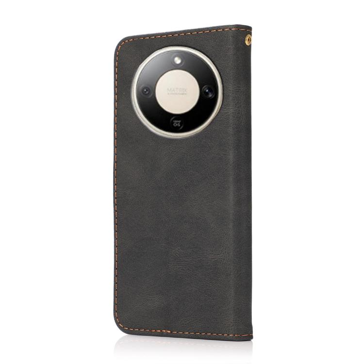For Honor X9d 5G Dual-color Stitching Leather Phone Case