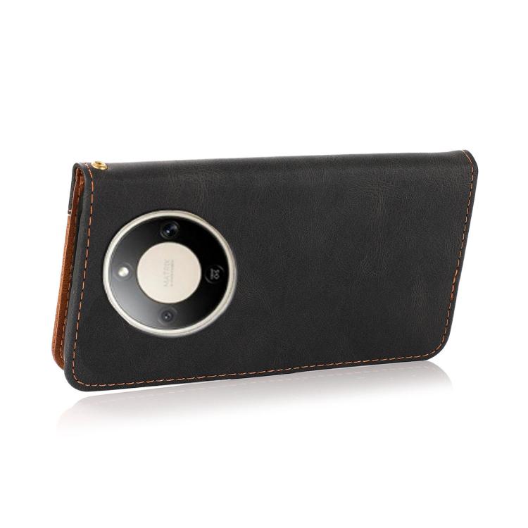 For Honor X9d 5G Dual-color Stitching Leather Phone Case
