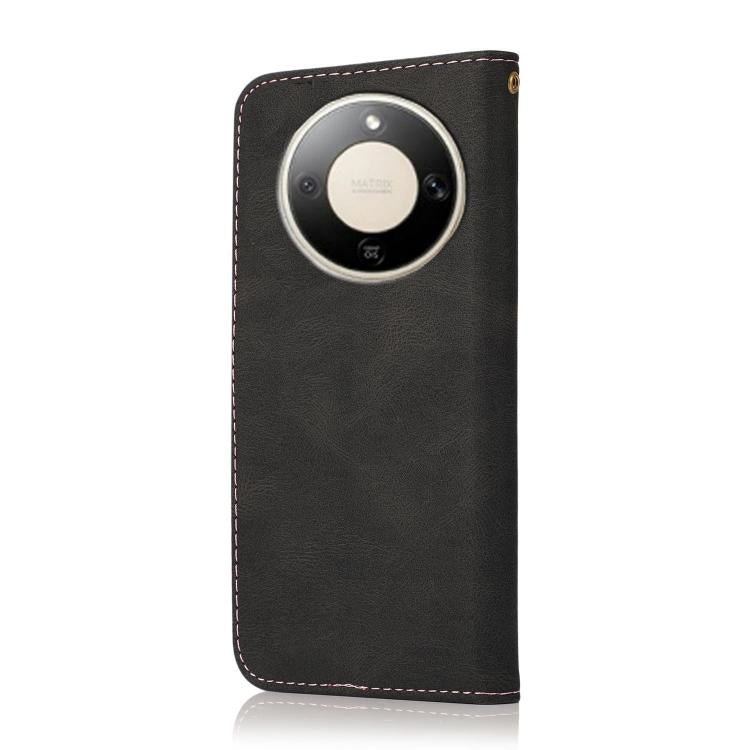 For Honor X9d 5G Dual-color Stitching Leather Phone Case