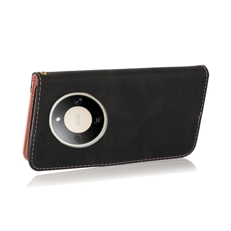For Honor X9d 5G Dual-color Stitching Leather Phone Case