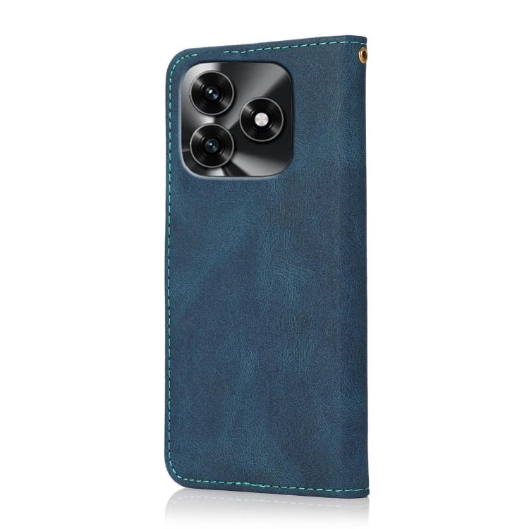 For Honor X5c 4G Dual-color Stitching Leather Phone Case