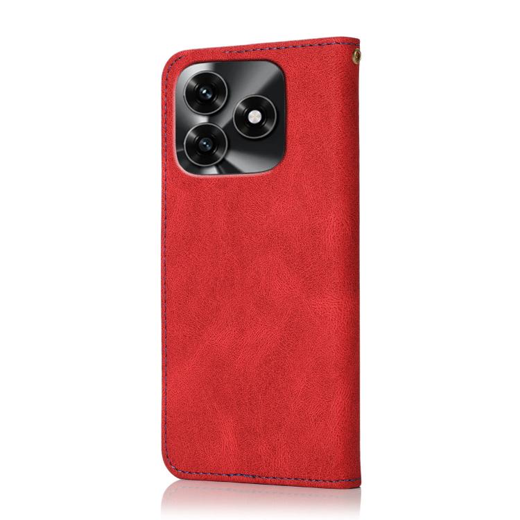 For Honor X5c 4G Dual-color Stitching Leather Phone Case