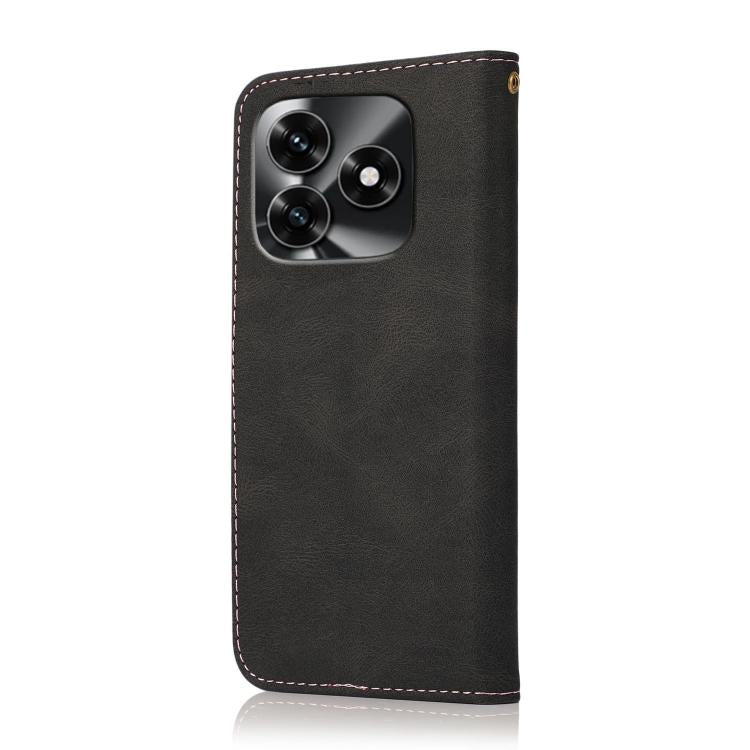 For Honor X5c 4G Dual-color Stitching Leather Phone Case