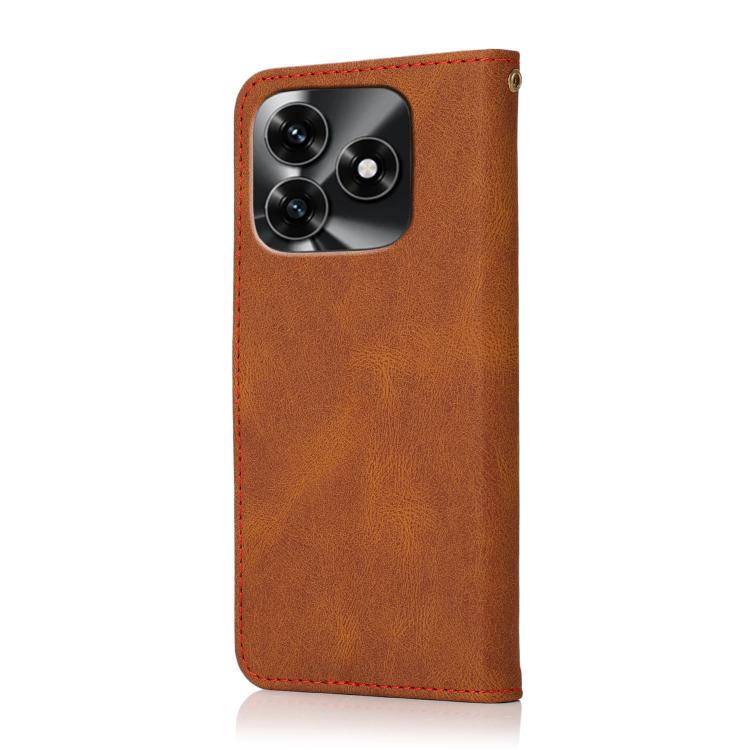 For Honor X5c 4G Dual-color Stitching Leather Phone Case