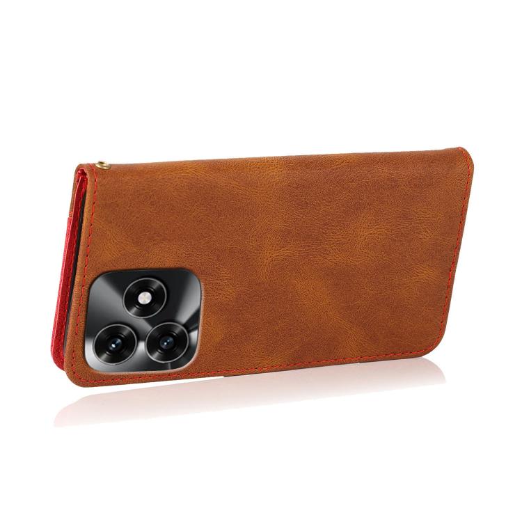 For Honor X5c 4G Dual-color Stitching Leather Phone Case
