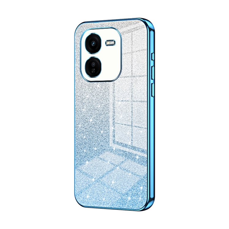 For vivo iQOO Z9x Gradient Glitter Powder Electroplated Phone Case