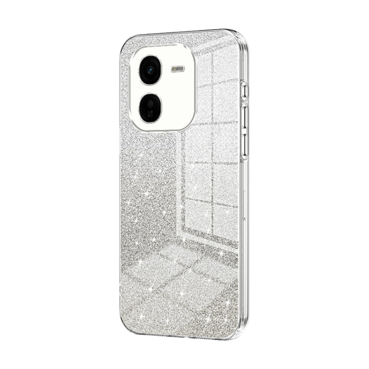 For vivo iQOO Z9x Gradient Glitter Powder Electroplated Phone Case