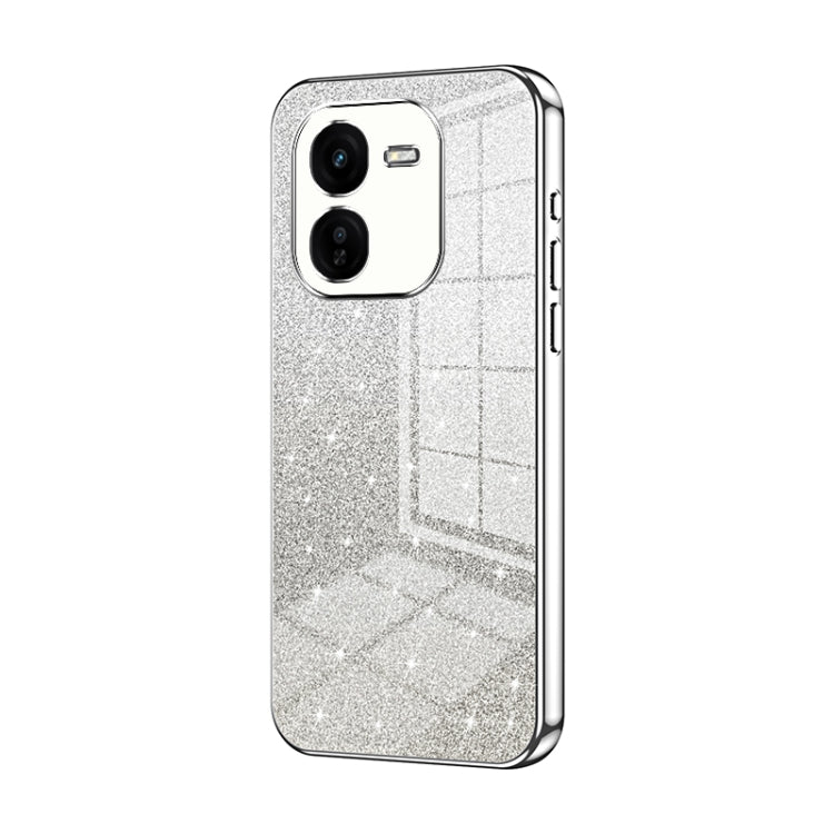 For vivo iQOO Z9x Gradient Glitter Powder Electroplated Phone Case