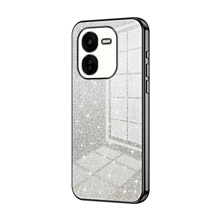 For vivo iQOO Z9x Gradient Glitter Powder Electroplated Phone Case