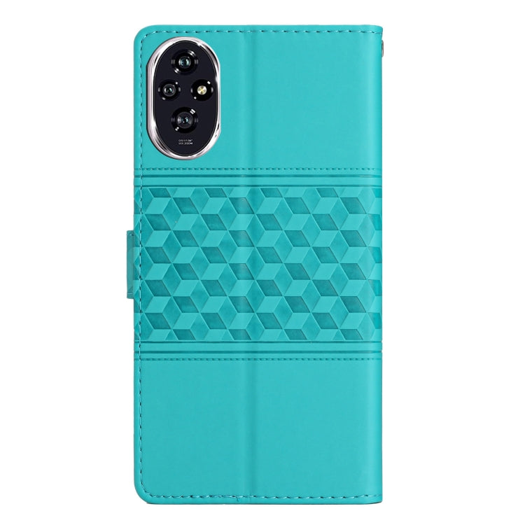 For Honor 200 Diamond Embossed Skin Feel Leather Phone Case