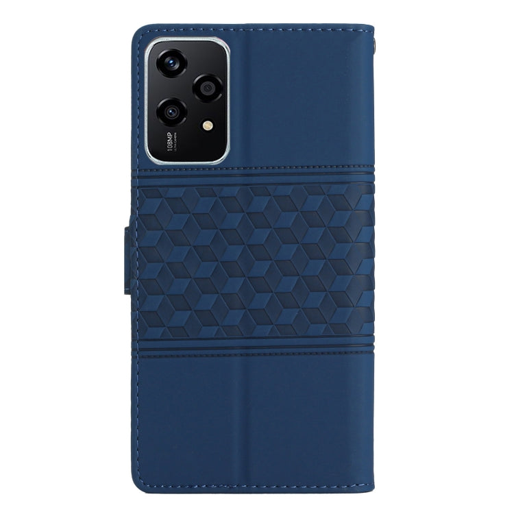 For Honor 200 Lite Global Diamond Embossed Skin Feel Leather Phone Case