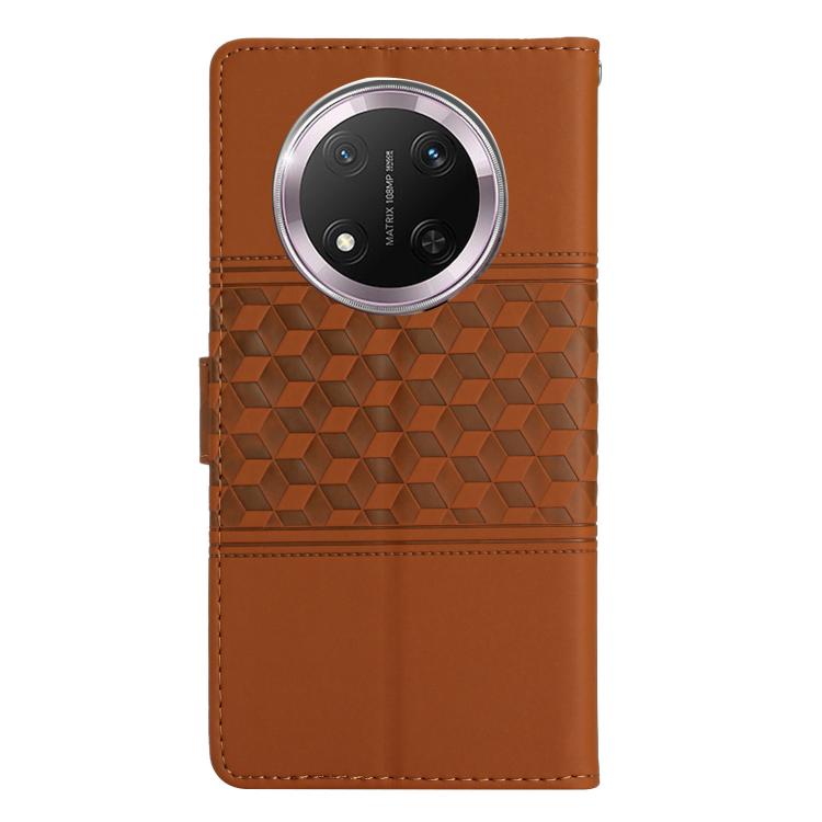 For Honor X9c Diamond Embossed Skin Feel Leather Phone Case