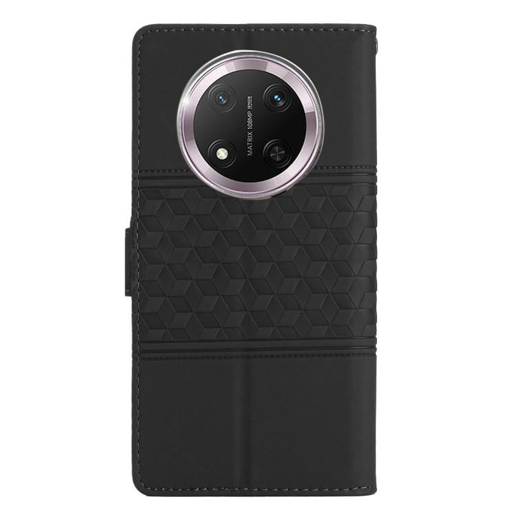 For Honor X9c Diamond Embossed Skin Feel Leather Phone Case