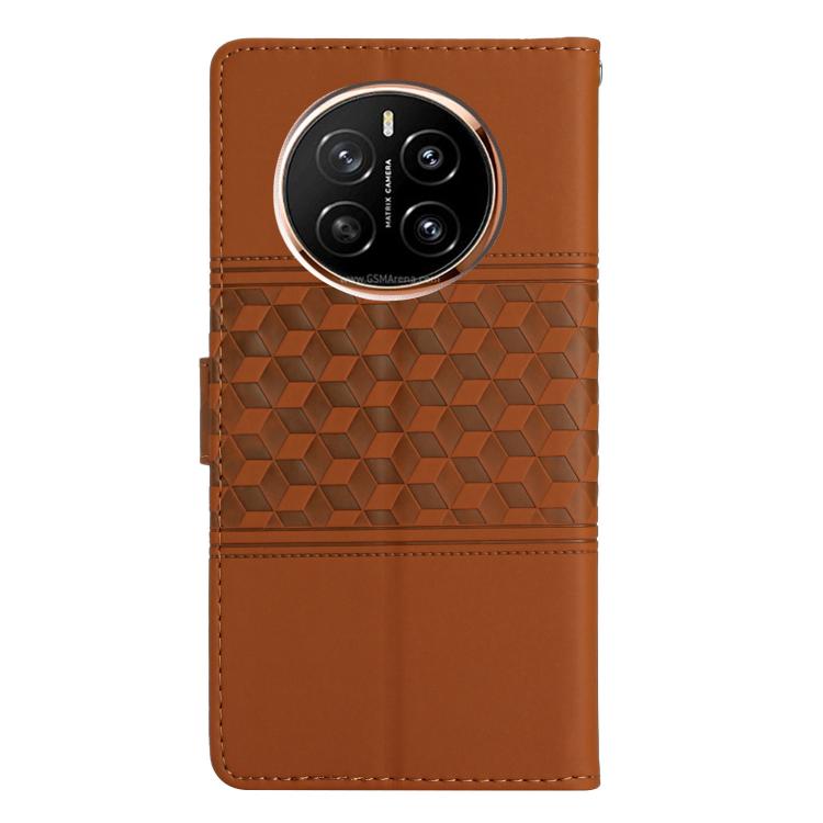 For Honor Magic7 Diamond Embossed Skin Feel Leather Phone Case