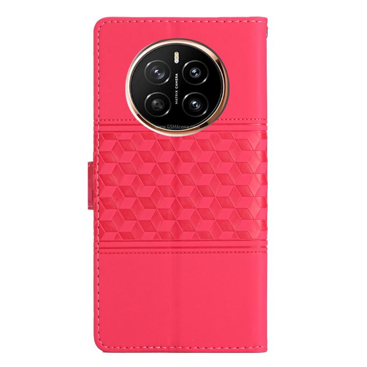 For Honor Magic7 Diamond Embossed Skin Feel Leather Phone Case
