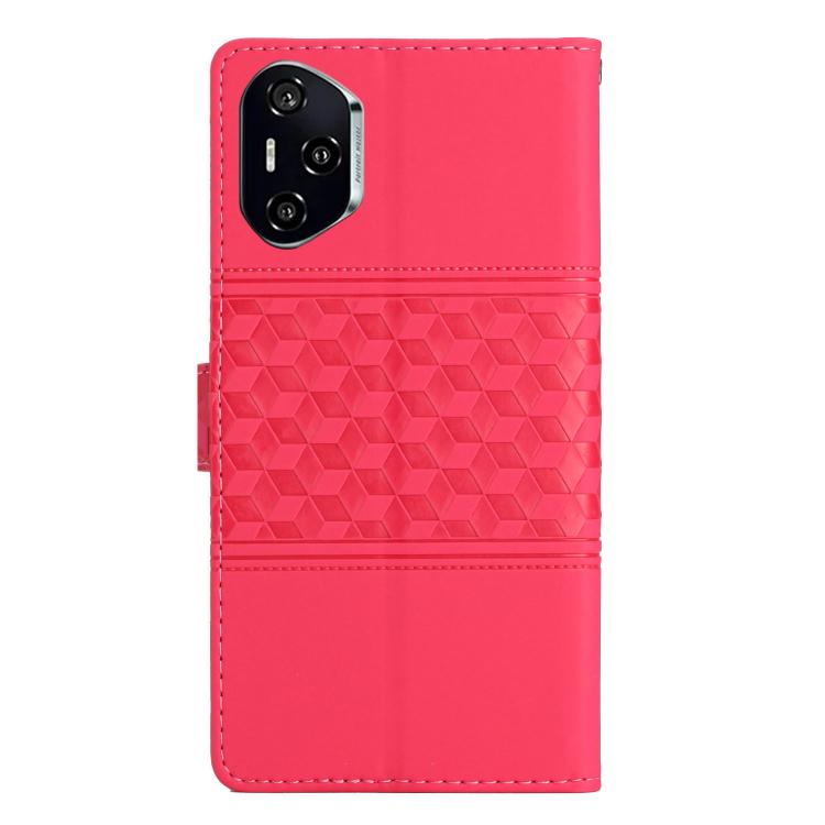 For Honor 400 Pro Global 160.8mm Diamond Embossed Skin Feel Leather Phone Case