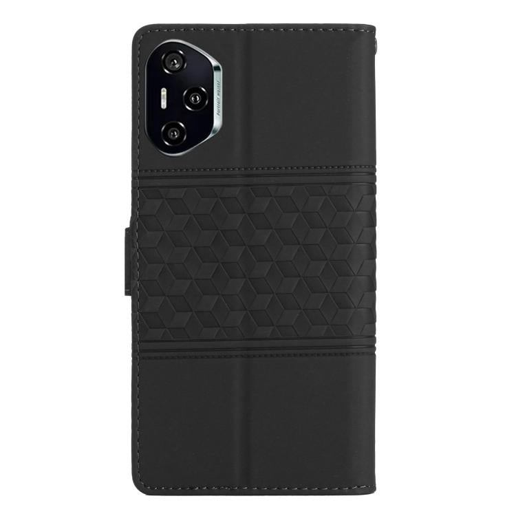 For Honor 400 Pro Global 160.8mm Diamond Embossed Skin Feel Leather Phone Case